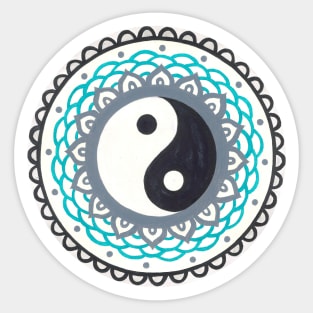 Mandala Yin and Yang, variant 1 Sticker